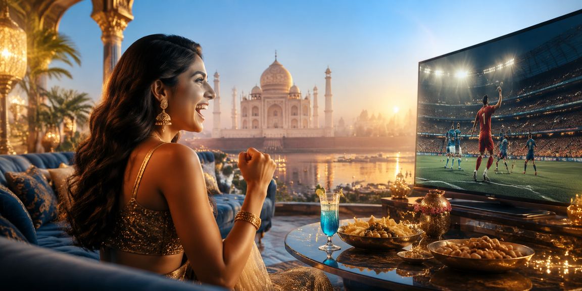 Modern casino atmosphere with Taj Mahal background for Indian players