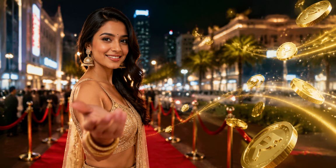 Bangalore MG Road Entertainment casino and rupee sign in background