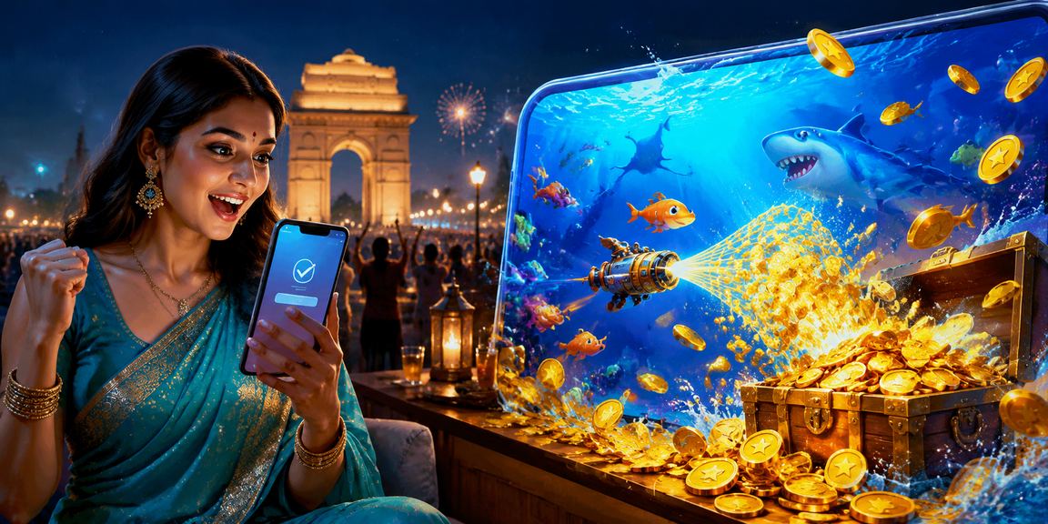 Delhi India Gate and fishing game player in saree